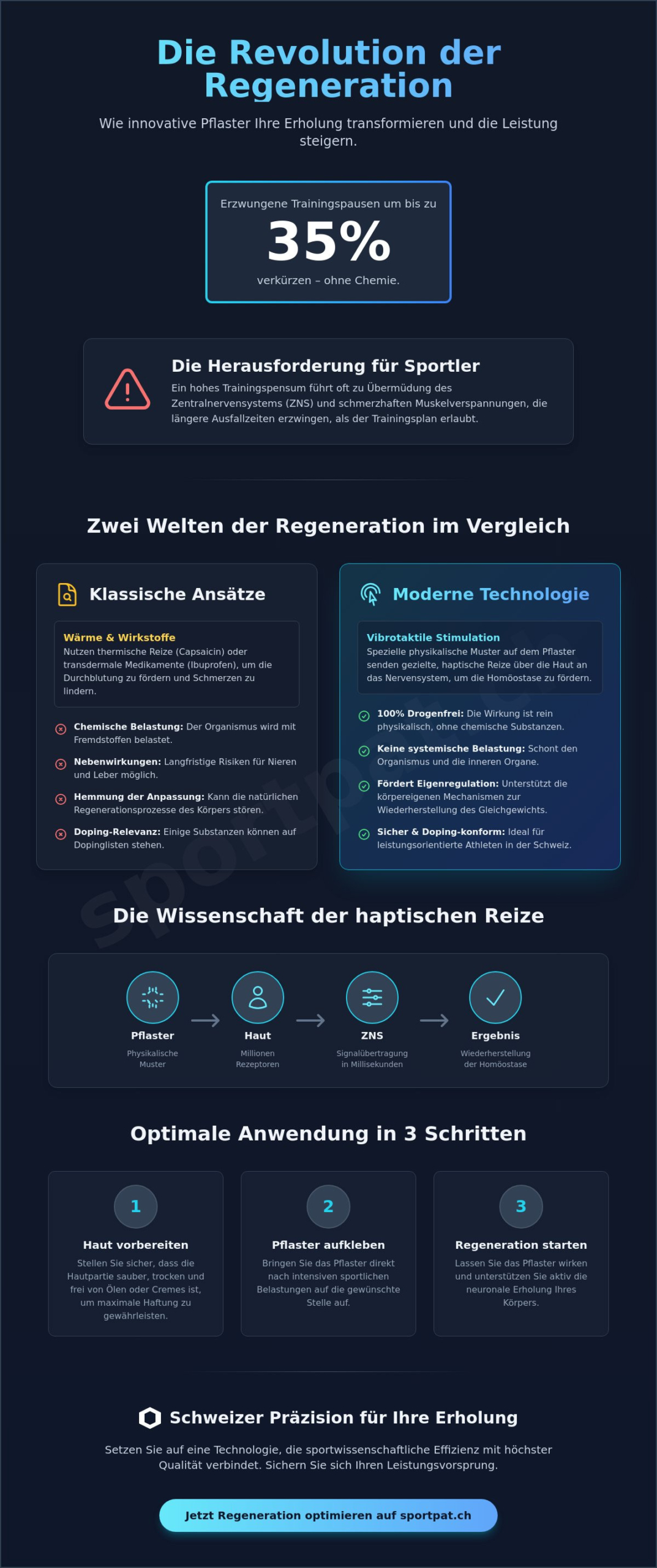 Pflaster für die Regeneration: Innovative Wege zur schnelleren Erholung im Sport